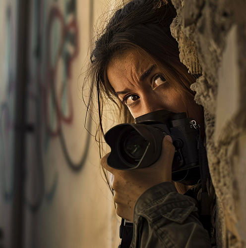 Resident documenting an incident nearby